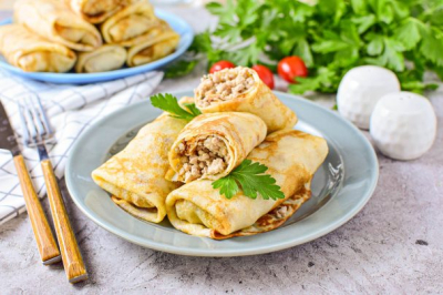 Блинчики с мясом